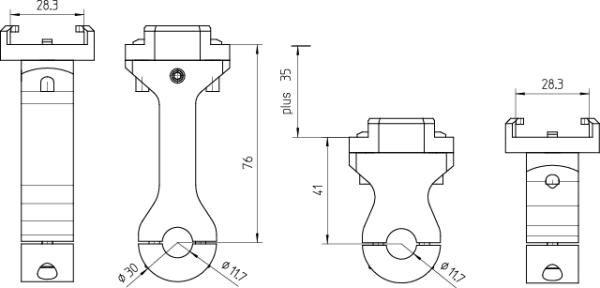 Action camera holder pole cockpit